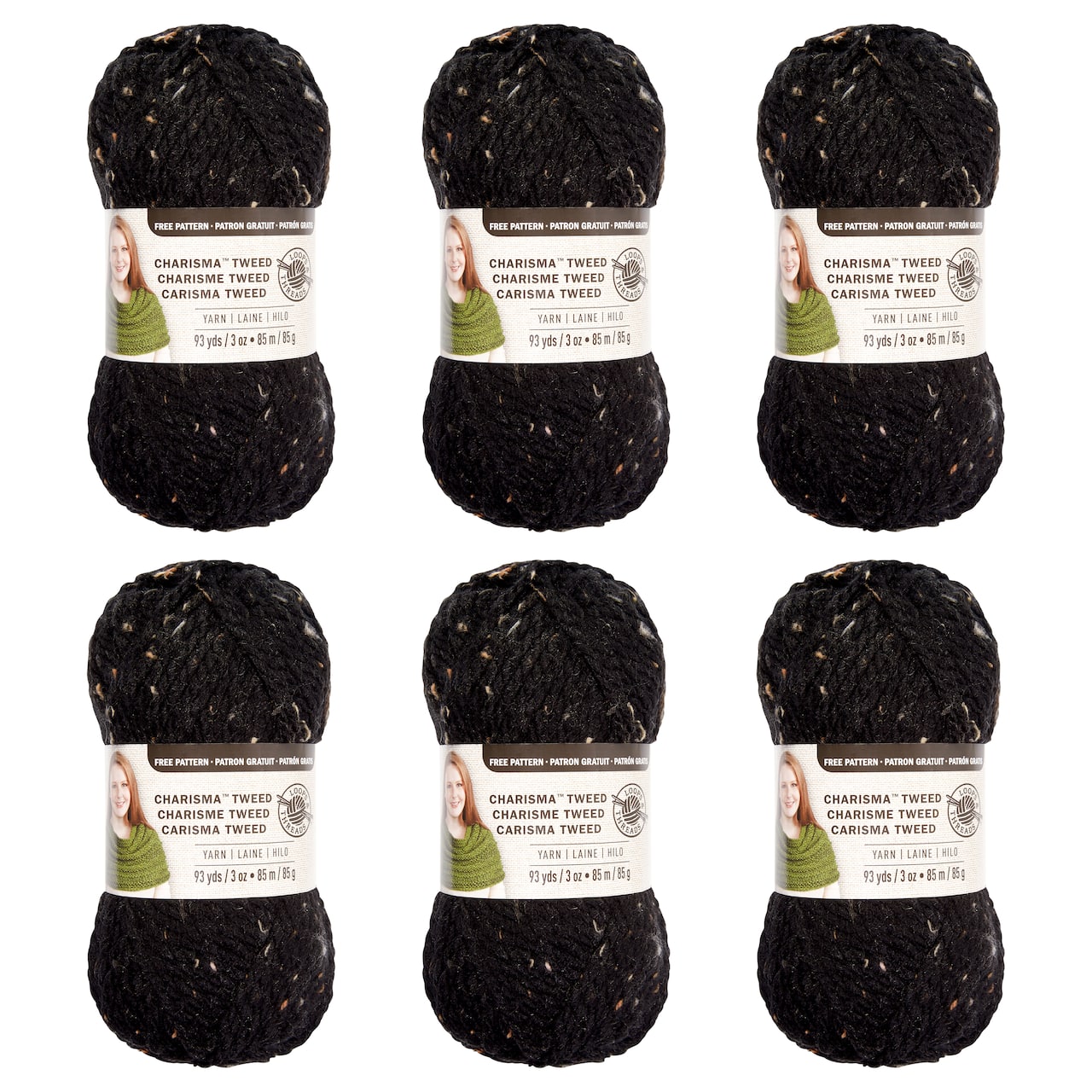 6 Pack: Charisma™ Tweed Yarn by Loops & Threads®